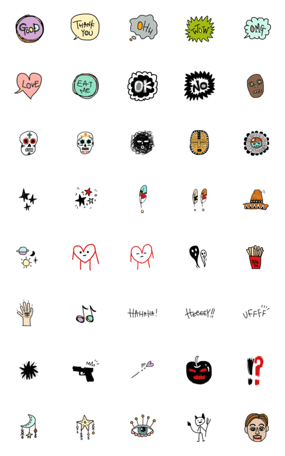 [LINE絵文字]カオスな絵文字たち☆の画像一覧