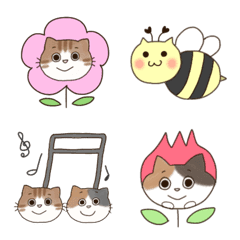 [LINE絵文字] ♡♥ミケ猫とトラ猫の日常‪‪☺︎‬春♥♡の画像