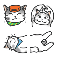 [LINE絵文字] 福猫 大吉 絵文字の画像