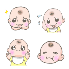 [LINE絵文字] かわいい赤ちゃんももまる絵文字の画像