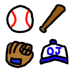 [LINE絵文字] 野球のOJの画像