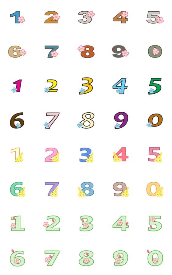 [LINE絵文字]Number emoji 5の画像一覧
