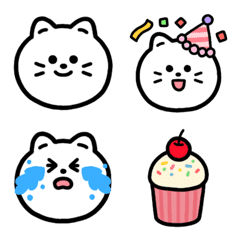 [LINE絵文字] かわいい猫「雲」絵文字の画像