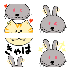 [LINE絵文字] ボディピのねこ 第5弾(うさぎ編)の画像