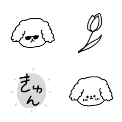もこもこのいぬの絵文字メイン画像