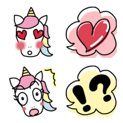 [LINE絵文字] きなこママ 娘よ、ユニコーンだよ。の画像