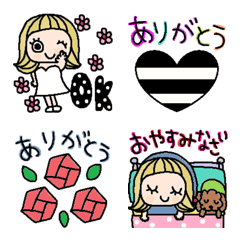 [LINE絵文字] (色んな絵文字セット78大人可愛いシンプル)の画像