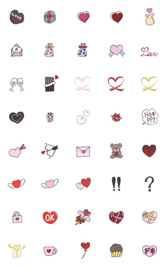 [LINE絵文字]オトナカワイイ 〜LOVE〜の画像一覧