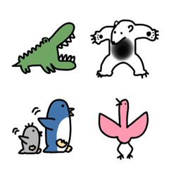 [LINE絵文字] カラフルなかわいい生き物達＊の画像