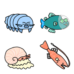 [LINE絵文字] 【深海生物】海の変な生き物たち絵文字の画像