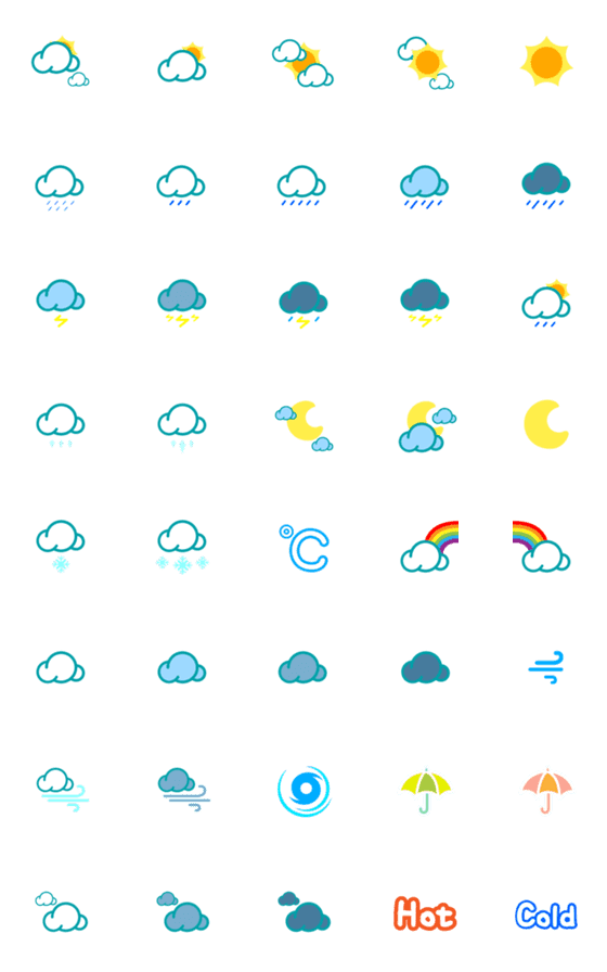 [LINE絵文字]What weatherの画像一覧
