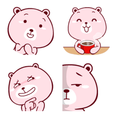 BEAR PINK Emoji so cute