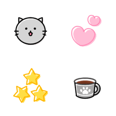 [LINE絵文字] ねこ★ミニえもじの画像