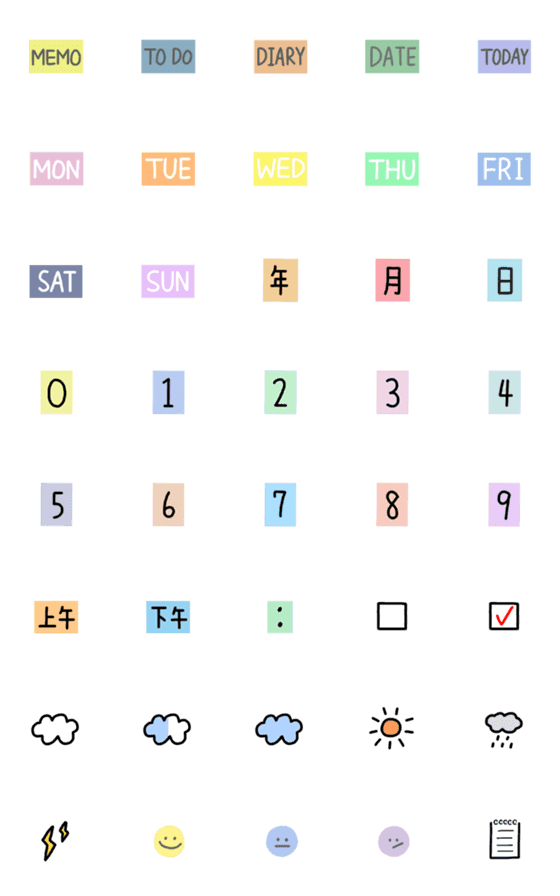 [LINE絵文字]Notebookの画像一覧