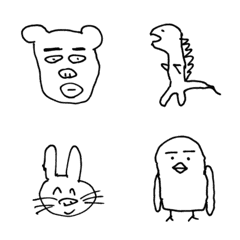 画伯の動物の絵文字メイン画像