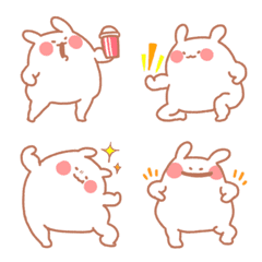 [LINE絵文字] ムッキムキなうさぎさん絵文字の画像