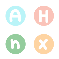 [LINE絵文字] Pastel English emoji 02の画像