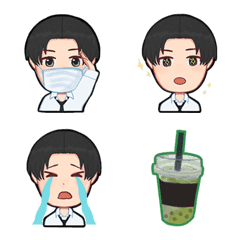 [LINE絵文字] Mr. medium hair style (Emoji)の画像