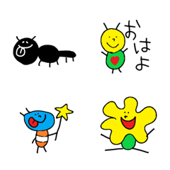 [LINE絵文字] ぐにゅぐにゅ村の生き物たちの画像