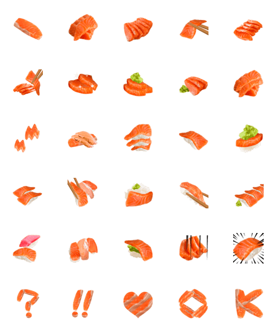[LINE絵文字]熟成サーモンです 刺身＆寿司の画像一覧