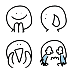 [LINE絵文字] 白いやつの絵文字9の画像