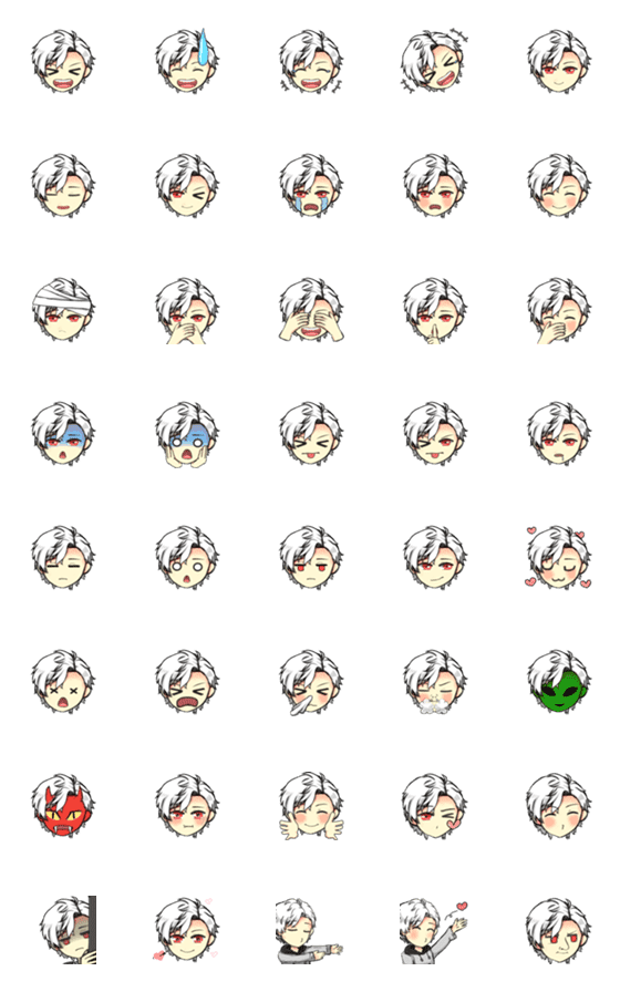 [LINE絵文字]Kohaku daily emojiの画像一覧
