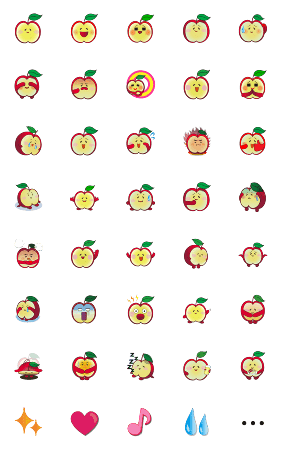 [LINE絵文字]aaaaaapple Emojiの画像一覧