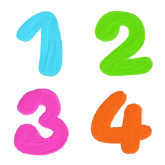 [LINE絵文字] Number neon oil paint emojiの画像