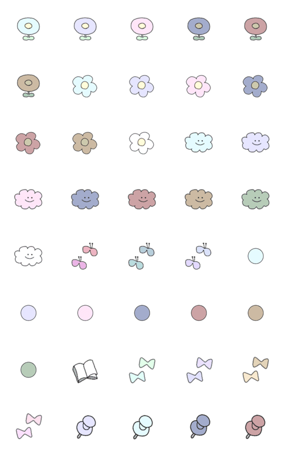 [LINE絵文字]variation in color icons BIGの画像一覧
