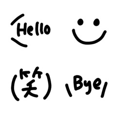 [LINE絵文字] しんぷる記号絵文字( ¨̮ )の画像