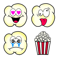 [LINE絵文字] ポップコーン絵文字の画像
