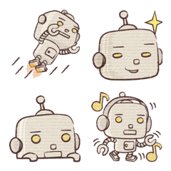 [LINE絵文字] 毎日使えるロボット絵文字の画像