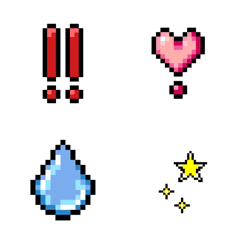 [LINE絵文字] シンプル ドット絵文字 #1の画像