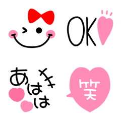 [LINE絵文字] カラフル♡ガーリー絵文字の画像