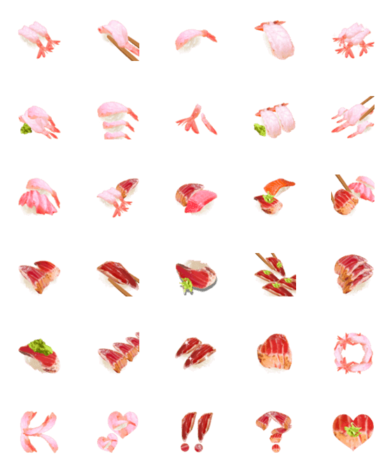 [LINE絵文字]赤えび カツオ 寿司の画像一覧