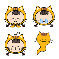 [LINE絵文字] Cat with girlの画像