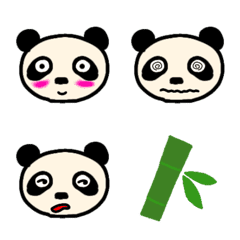 [LINE絵文字] シンプルなパンダの顔絵文字の画像