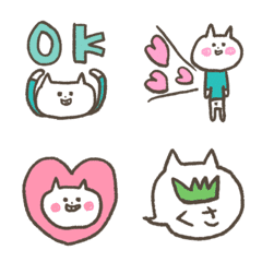 [LINE絵文字] うきうきねこ 7 ゆるかわセットの画像