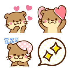 [LINE絵文字] コツメカワウソ♡かわいい日常の画像