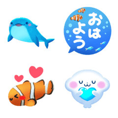 [LINE絵文字] 癒しの水族館の画像