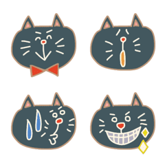 グレー猫さん⭐︎手描きの絵文字メイン画像