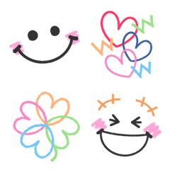 クレヨン♡シンプル絵文字の絵文字メイン画像