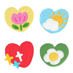 [LINE絵文字] Tiny heart love pastel colorful emojiの画像