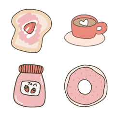 [LINE絵文字] Pink item emojiの画像