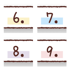 [LINE絵文字] Put labels everywhere [Numbering 6-10.]の画像