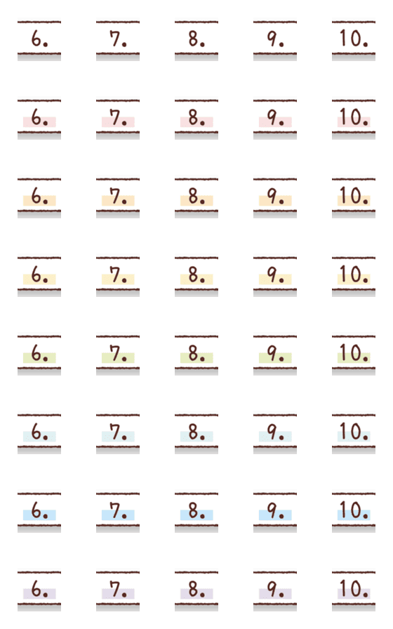 [LINE絵文字]Put labels everywhere [Numbering 6-10.]の画像一覧