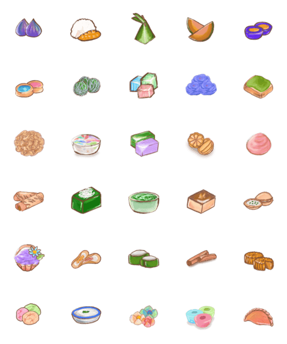 [LINE絵文字]Thai desserts by lywine ver.2の画像一覧