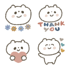 [LINE絵文字] YUKANCO white bear♡の画像