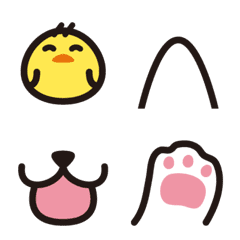 [LINE絵文字] 顔文字 動物の画像