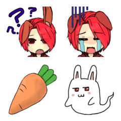 [LINE絵文字] Red Rabbitの画像